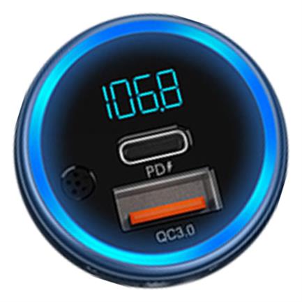 Manos Libres Argomtech Auto Spectro T1 Bluetooth Pantalla LED 2 Puertos Carga Rápida 42W USB Negros