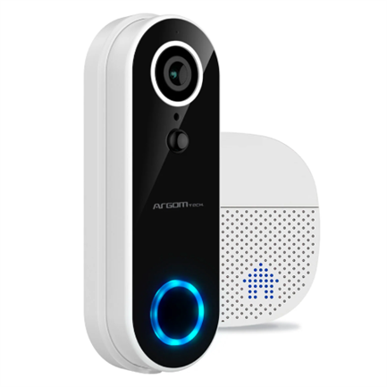 ArgomTech ARG-SV-8002WT kit de timbre Negro, Blanco