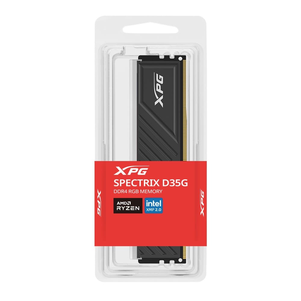 MEMORIA DDR4 XPG SPECTRIX D35G 16GB 3200MHz RGB Negro, Latencia CAS 16, Kit de 2x8GB