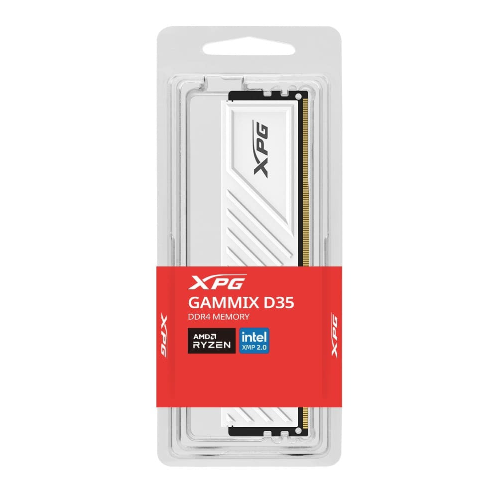 MEMORIA DDR4 XPG GAMIX D35 16GB 3200 WHITE DIMM, 16-16-16-36, RGB SYNC, 1.35V
