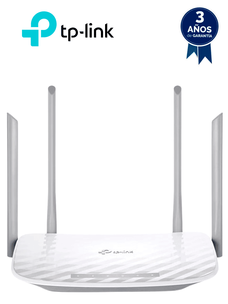 TP-LINK Archer C20<W> Ruteador WiFi AC 733Mbps, 4 Puertos LAN RJ45, 4 Antenas Fijas