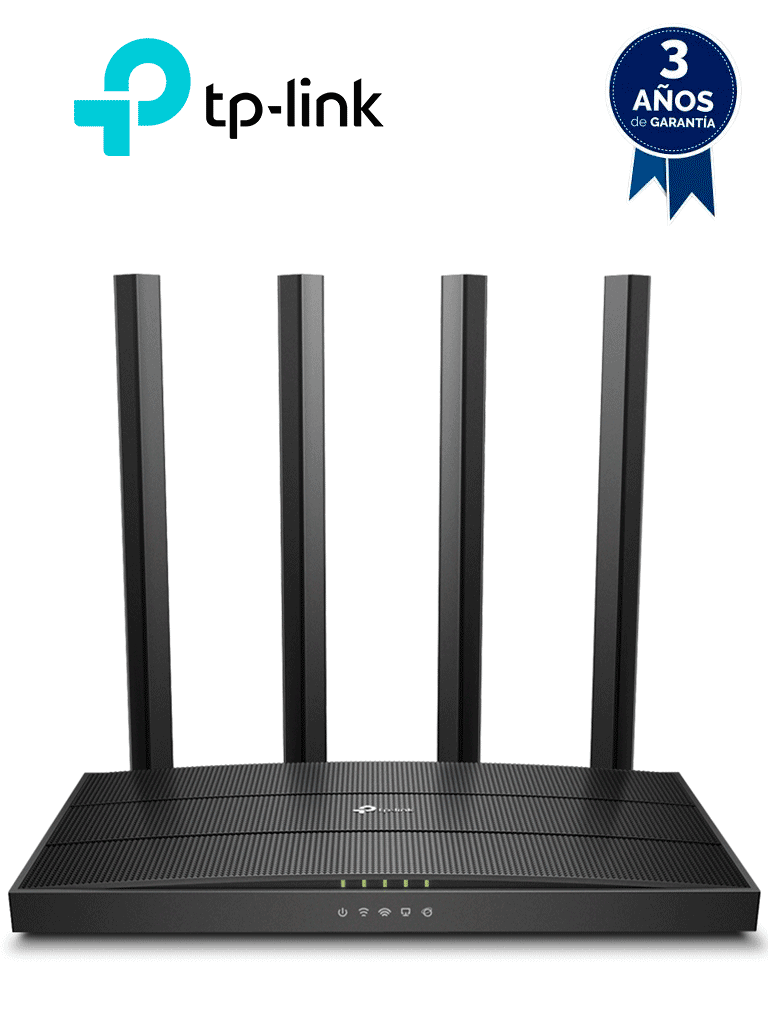 TP-LINK Ruteador WiFi Archer C6, 1200Mbps, 4 Puertos LAN, MU-MIMO, Beamforming
