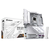B850 A ELITE WF7 ICE - GIGABYTE B850 AORUS ELITE WIFI7 ICE Placa Base - Procesadores AMD Ryzen Serie 9000, VRM digital de 14+2+2 fases, hasta 8200MHz DDR5 (OC), 1xPCIe 5.0 + 2xPCIe 4.0 M.2, LAN 2.5, WIFI 7, USB 3.2 Gen 2x2 placas base AMD Zócalo AM5 Zócalo AM5 DDR5-SDRAM
