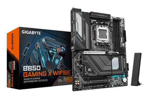 B850 GAMING X WIFI6E - GIGABYTE B850 GAMING X WIFI6E Placa Base - Procesadores AMD Ryzen Serie 9000, VRM digital de 12+2+2 fases, hasta 8200MHz DDR5 (OC), 1xPCIe 5.0 + 2xPCIe 4.0 M.2, LAN 2.5G, WIFI 6E, USB 3.2 Gen 2x2 placas base AMD Zócalo AM5 Zócalo AM5 DDR5-SDRAM