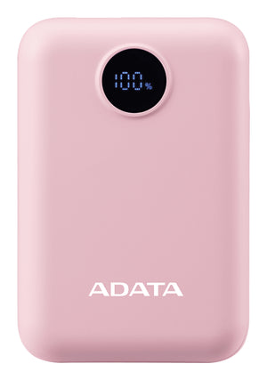 PC10022-12PK - POWE BANK ADATA C10022, 10,000MAH, PANTALLA DIGITAL, RECARGABLE, ROSA