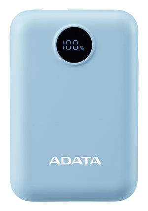 PC10022-12LB - BATERIA DE RESPALDO ADATA POWER BANK C10022 10000MAH ENTRADA USB TIPO C Y USB TIPO A AZUL PC1002212PK