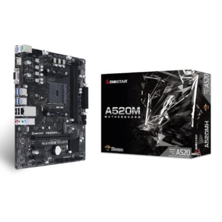 Biostar A520MH placa base AMD A520 Micro ATX, DDR4-SDRAM, DIMM, 1866 | Placas base