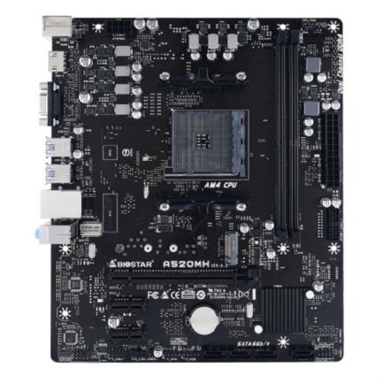 Biostar A520MH placa base AMD A520 Micro ATX, DDR4-SDRAM, DIMM, 1866 | Placas base