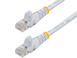 Cable de red Cat5e, UTP, RJ45(M-M), 50cm, Color Blanco, 1Gbps, PVC, Flexible