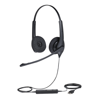 BIZ-1500-DUO-USB - Auricular USB Profesional / Cancelación de Ruido / DSP Audio HD / Brazo Articulado 270° / PeakStop Protección Auditiva / Plug-and-Play
