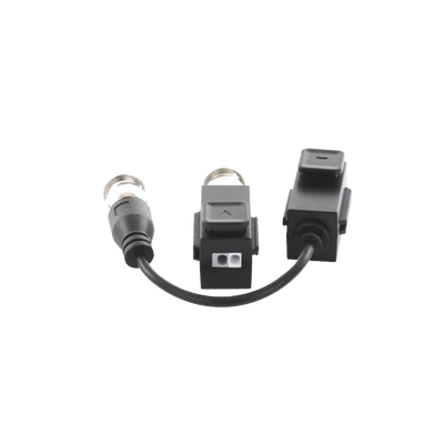 KIT DE TRANSCEPTOR HILOOK (BALLUNS) TURBOHD CON BOTON PUSH / HASTA 8 MP (4K) / 100% COBRE / SOPORTA HD-TVI / AHD / CVI / CVBS / AUDIO POR COAXITRON / DATOS PARA MENU DE CONFIGURAR DE CÁMARAS