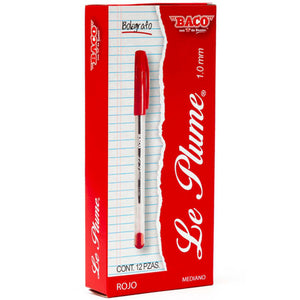 Baco 53411 bolígrafo Rojo 12 pieza(s)