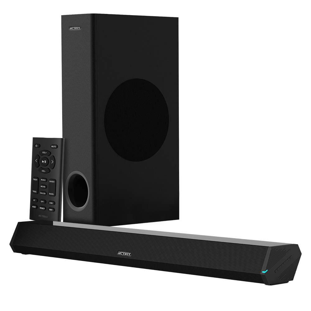 AC-935913 - Barra de Audio Acteck Dynamic Trim BS670 con Subwoofer Bluetooth 5.0 RCA Optical USB HDMI ARC