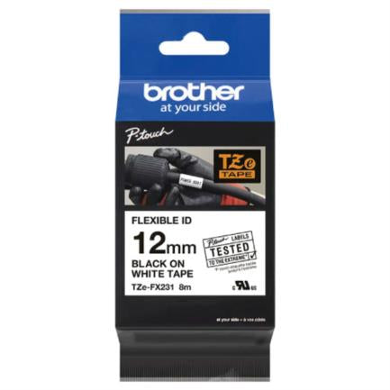 Brother TZE-FX231 cinta para impresora de etiquetas Negro sobre blanco TZ, Transferencia térmica, Papel, Filipinas