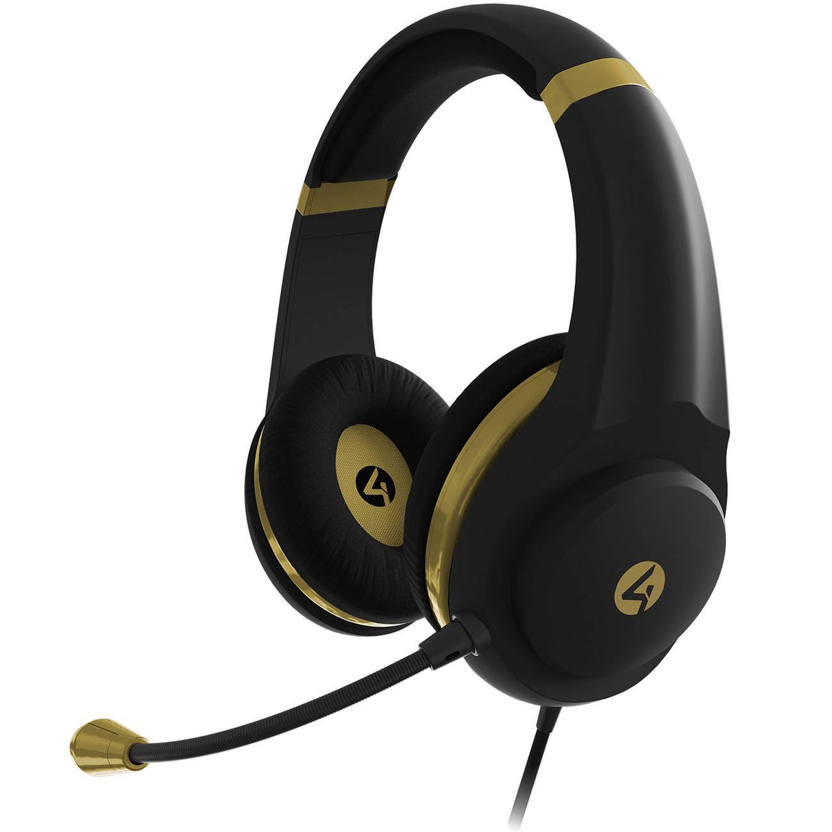 4Gamers Auriculares XP-GOLDR-BLK-4G, Sonido 3D, Micrófono Ajustable, Conexión 3.5mm