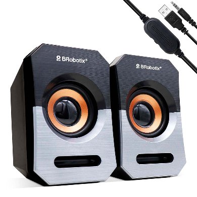 963913 - Bocinas Multimedia USB + 3.5 MM, Negro/P