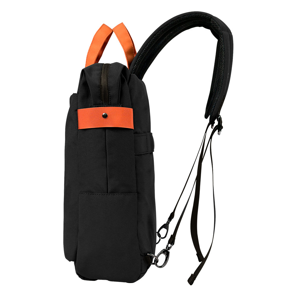 Mochila Vorago Vintage Doble Uso Laptop 15.6" Negra, Acolchada, Organizadores, Resistente Agua, 20L