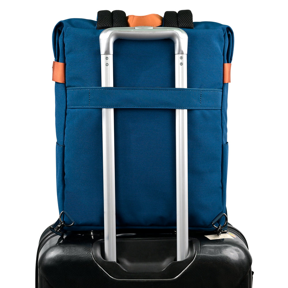 Mochila Vorago Vintage Doble Uso Laptop 15.6" Azul, 20L, Impermeable, Acolchada, Compartimento Tablet 10"