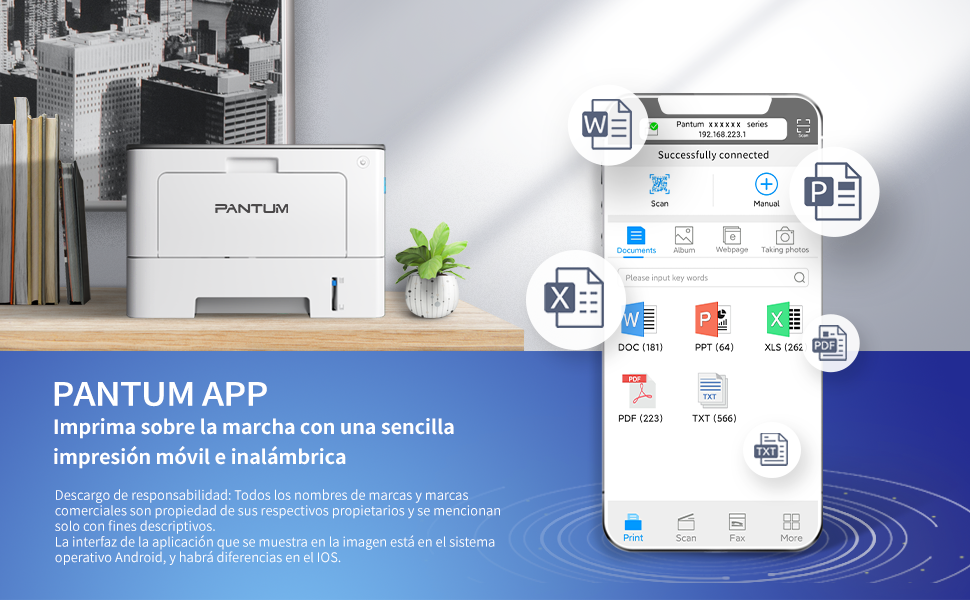 IMPRESORA PANTUM BP5100DW, PPM 42 NEGRO, LASER MONOCROMATICO, USB, WIFI, ETHERNET (RED), DUPLEX FullOffice.com