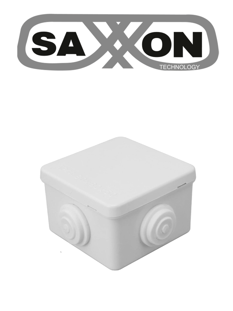 Caja de conexiones SAXXON SXWD008 4 entradas PVC IP55 80x80x50 mm cámaras Bullet/Domo