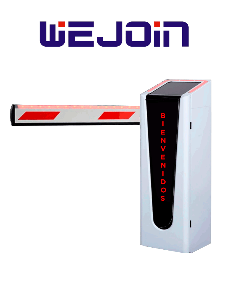 Barrera vehicular derecha con led y display, motor 24vdc, brazo 4m, velocidad 2s WJCB202VF-HR24D