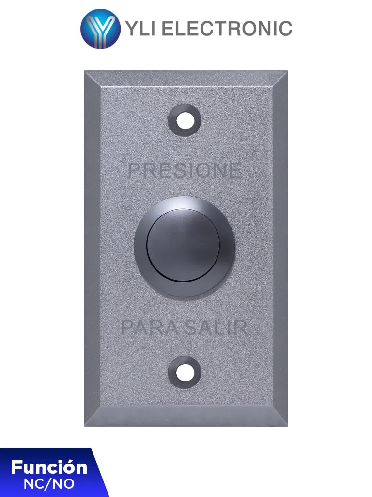 Botón de Salida Mecánico YLI ABK800A, Carcasa Aluminio, Función NC/NO, Resistente al Agua