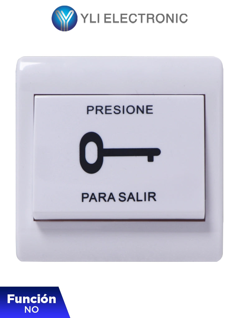 Botón de Salida Mecánico YLI PBK812, Carcasa Plástica, Función NO, Resistente al Agua