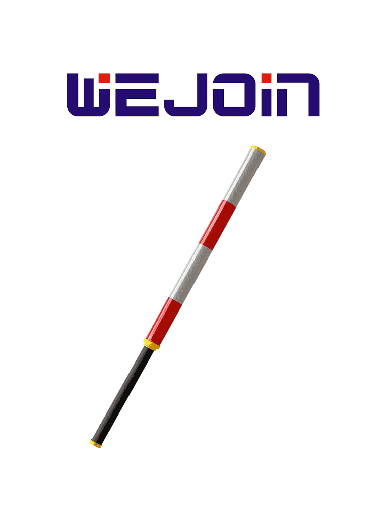 Brazo Recto Redondo Fibra de Carbono 3m Franjas Reflejantes Abatible