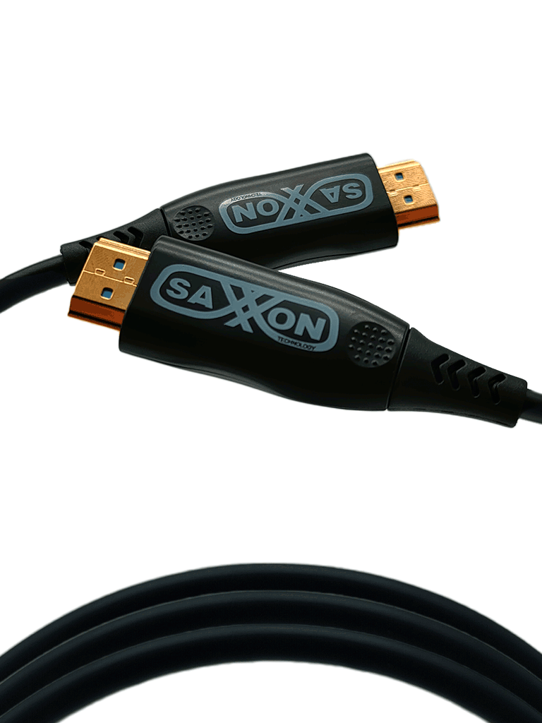 SX-20HD-F047 SAXXON Cable hdmi de 20 metros por fibra √ìptica 4k@60hz / fibra 4 hilos + 7 hilos cobre estañado / compatible con hdmi 2.0 / alta velocidad 18 gbps / 3d / hdr / caja de aleación de zinc / calidad premium #sa1