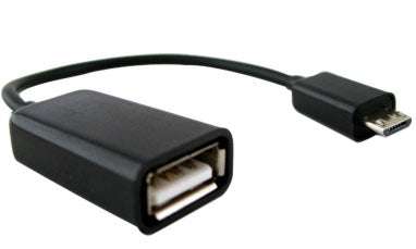 Cable USB a OTG BROBOTIX 097242, USB B a USB A, Macho/Hembra, Negro