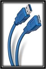 CABLE USB V3.0 A-MICROB BROBOTIX 364126, Micro-USB B/USB A, 1,8 m, Macho/Macho, Azul