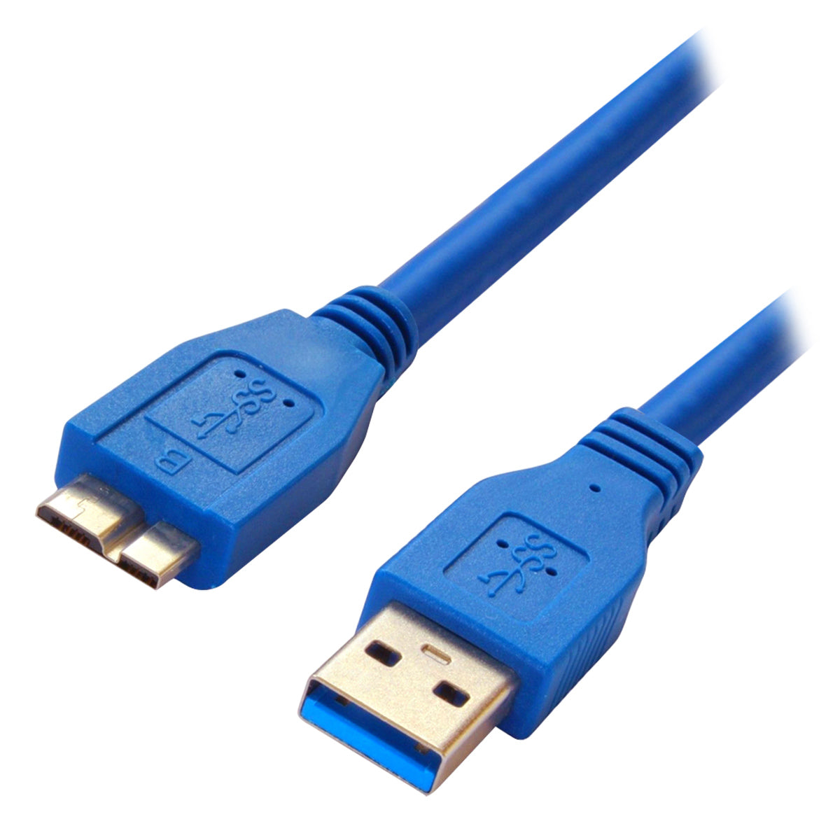 Cable USB BROBOTIX 364105, USB - Micro-USB B, Macho/Macho, Azul