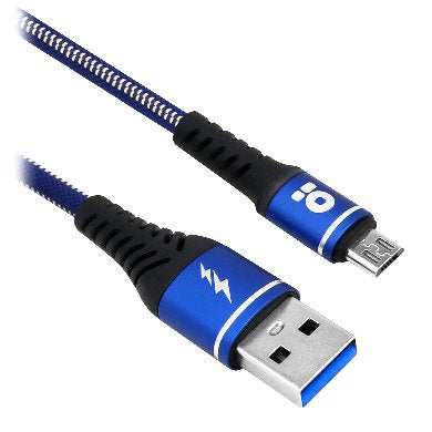 Cable USB V2.0 BROBOTIX 6000717, 1m, Carga y Datos, Azul