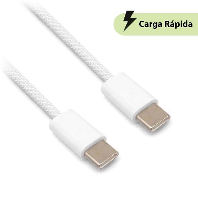 Cable USB-C Brobotix de Carga Rápida de 1m, Color Gris, Transferencia de Datos de Alta Velocidad