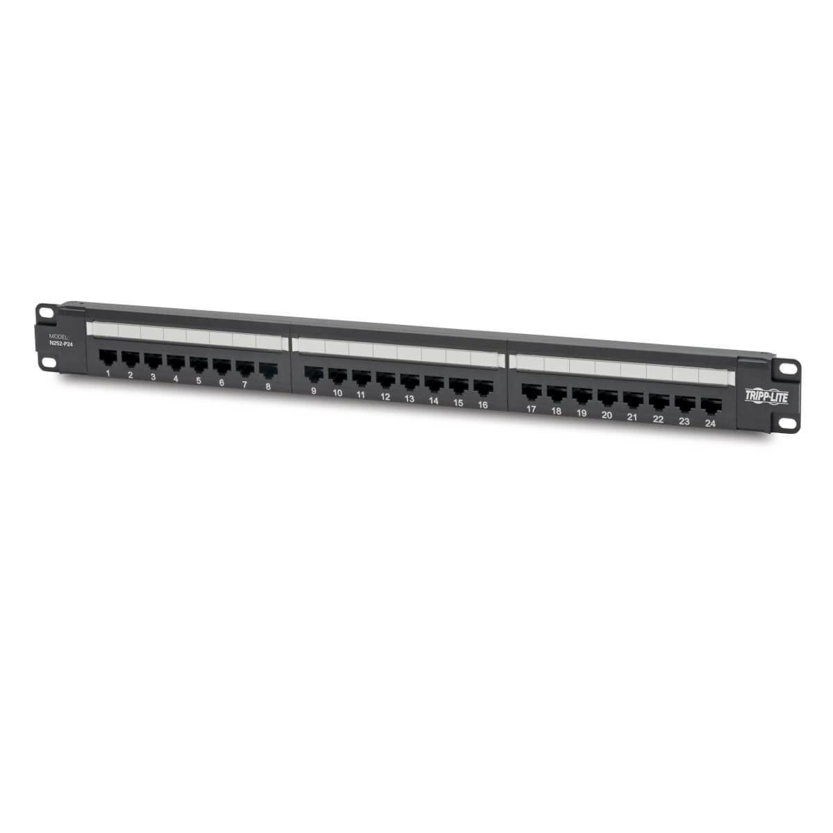 Panel de Parcheo TRIPP-LITE N252-P24, 24 Puertos RJ45 Cat6, Montaje en Rack 1U