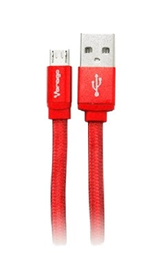 Cable USB VORAGO AC-365810-31, 1 m, Rojo, Micro USB/USB