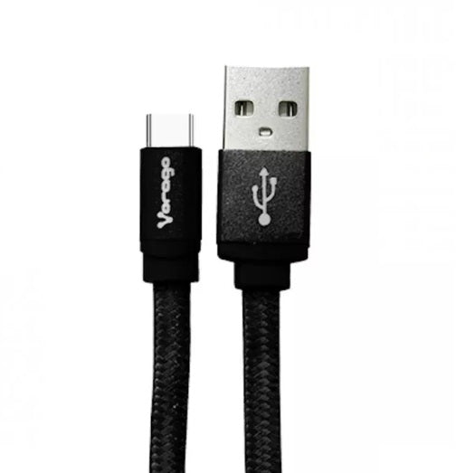 Cable USB a Tipo C VORAGO CAB-214, 2 metros, USB 2.0, Negro
