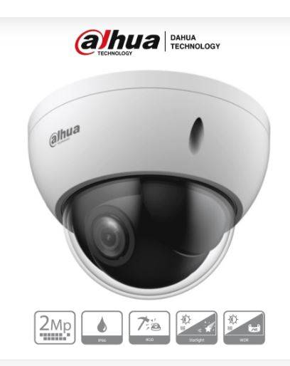 DAHUA SD22204DB-GC - Cámara PTZ Mini Domo Antivandálica de 2 Megapíxeles/ analógica / 4X de Zoom Óptico/ IP66/ IK10/ Starlight/ HLC/ 30FPS/ 3DNR/
