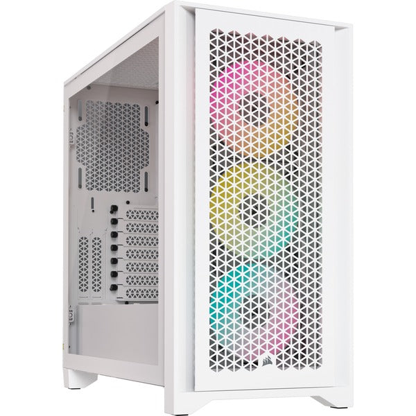 Gabinete Corsair iCUE 4000D RGB Airflow Mid-Tower, Blanco, 3 Ventiladores, ATX, 360mm CPU Cooler