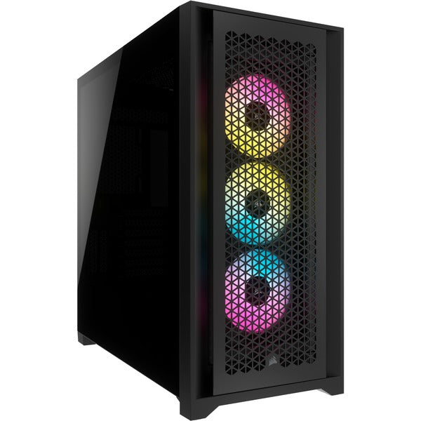 Gabinete Corsair iCUE 5000D RGB Airflow Midtower Black, 4 Ventiladores, USB 3.1 Gen 2, 420mm de Longitud