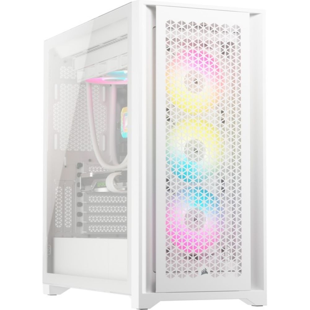 Gabinete Corsair iCUE 5000D RGB Airflow Midtower White, 4 Ventiladores, USB 3.1, 420mm CPU Cooler