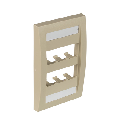 CFPE6EIY - Panduit Placa de Pared Vertical / 6 Puertos Mini-Com / ABS CFPE6EIY