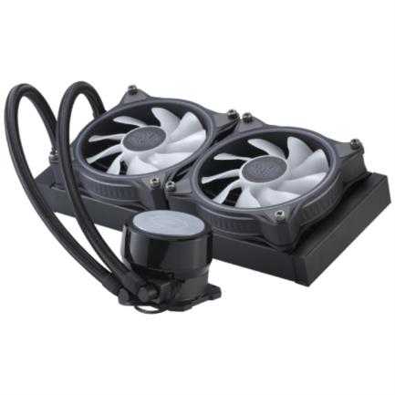 Enfriamiento Líquido para CPU Cooler Master MasterLiquid ML240 ILLUSION 240mm Compatible S 1200 1700 AM4 AM5 Negro