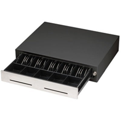 FRONT CDFR410G58-B cajón de efectivo Cajón manual de dinero, Metal, Negro