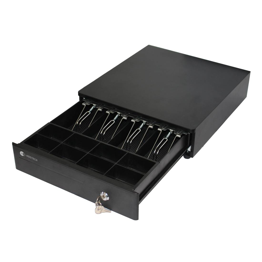 Cajón de Dinero HOSTECH HT-300 con 5 Compartimentos, Bandeja Extraíble y Llave de Seguridad