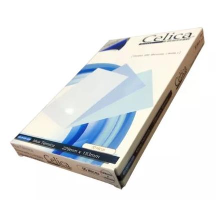 Mica Térmica Celica Tamaño Media Carta 229x153mm 250 Micrones Paquete con 50 Unidades
