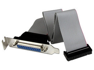 StarTech.com Adaptador de 40cm Header Cabezal Bracket Paralelo Perfil Bajo DB25 a IDC26 Pines Placa Base Cable DB-25 25 pin D-Sub IDC 26 pin Motherboard Header Hembra Hembra