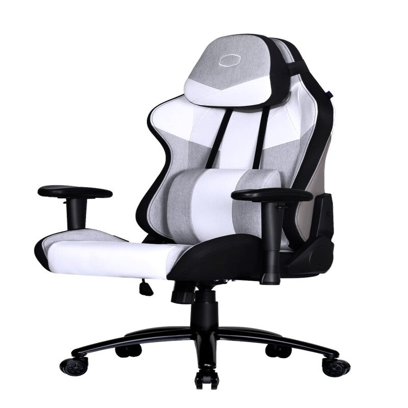 Silla Cooler Master Caliber R3C Gaming Class 4 Grisblanco, Ajustable, Respaldo Reclinable, Reposabrazos 4D