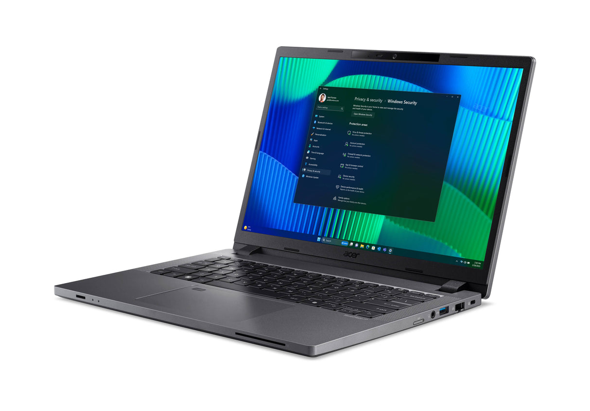 Laptop Acer Travelmate P2: Intel Core i7 1355U 5.0 GHz, 16GB DDR5, SSD 512GB, Pantalla 14" LED, Iris Xe Graphics, Windows 11 Pro