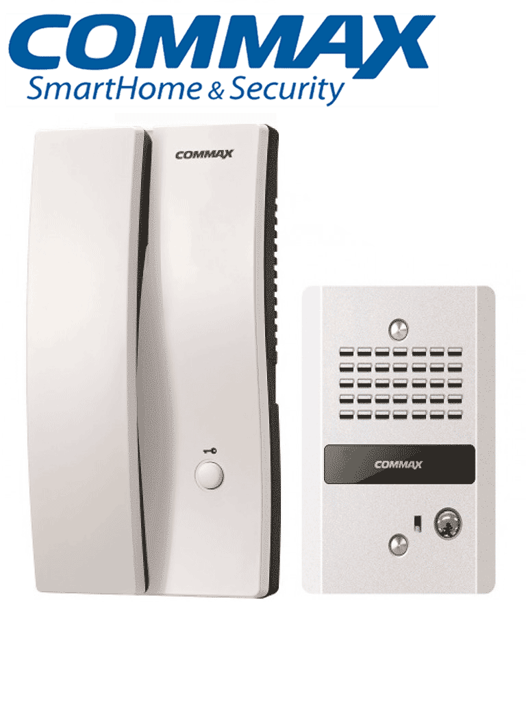 Kit de Interfon Commax DP2SDR2GN con Frente de Calle y Auricular, Conexión a 2 Hilos, Función de Apertura de Puerta